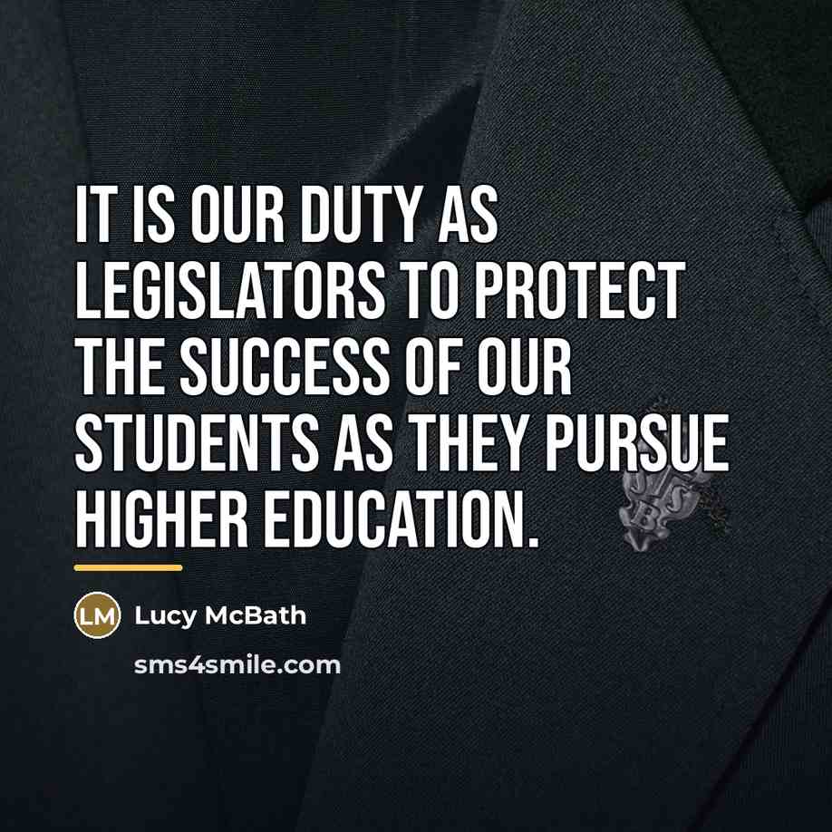 “It is our duty as legislators to protect the success…” quote by Lucy McBath