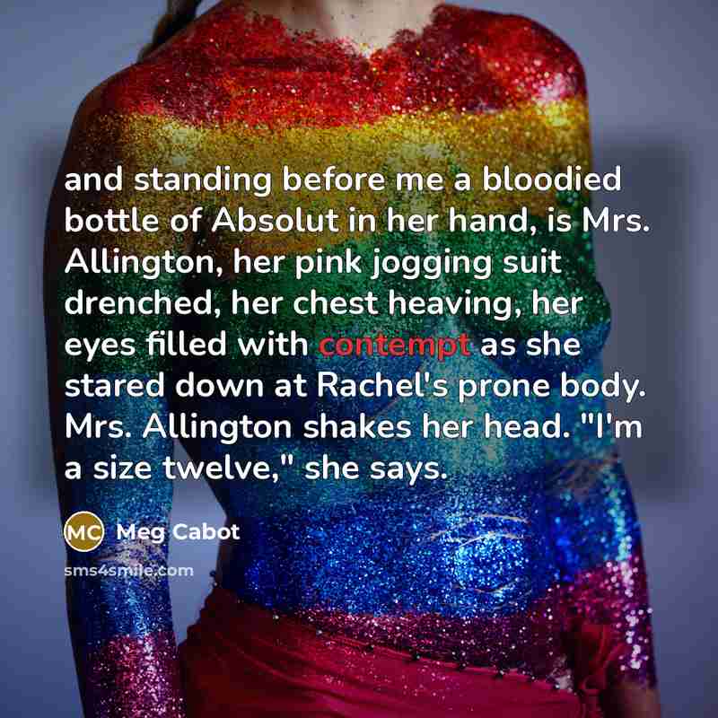 “and standing before me a bloodied bottle of Absolut in…” quote by Meg Cabot