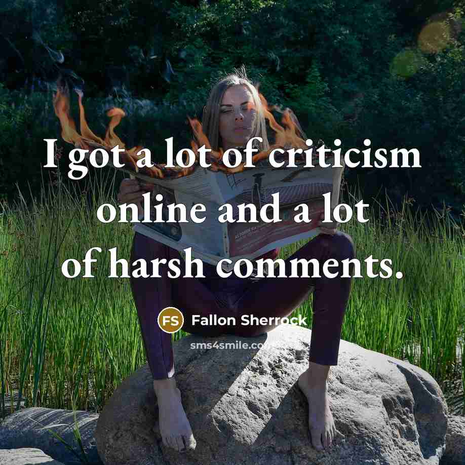 “I got a lot of criticism online and a lot…” quote by Fallon Sherrock