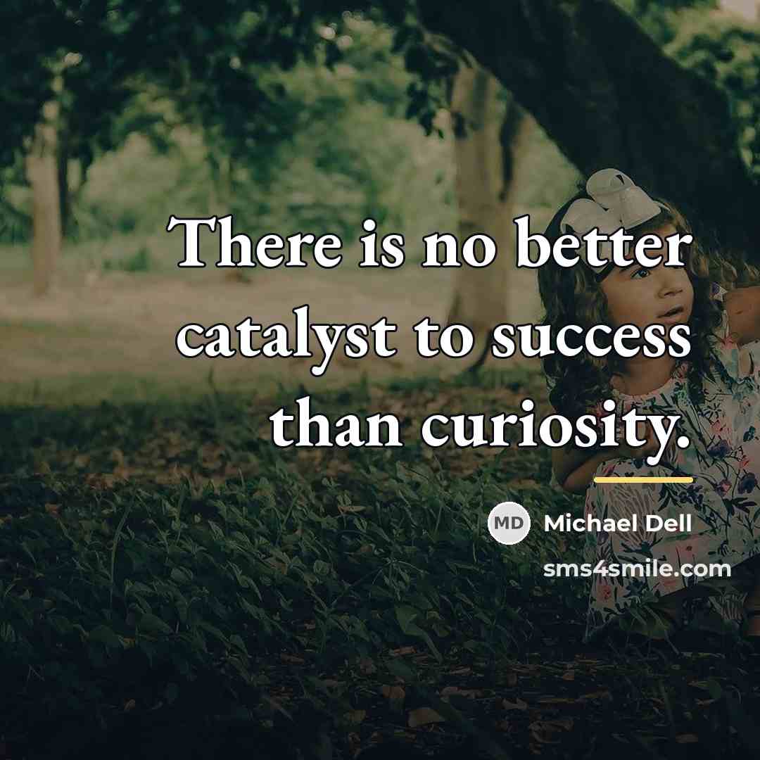 “There is no better catalyst to success than curiosity.…” quote by Michael Dell