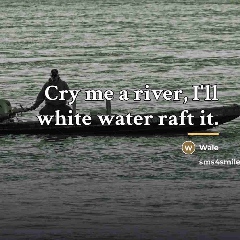 “Cry me a river, I'll white water raft it.…” quote by Wale