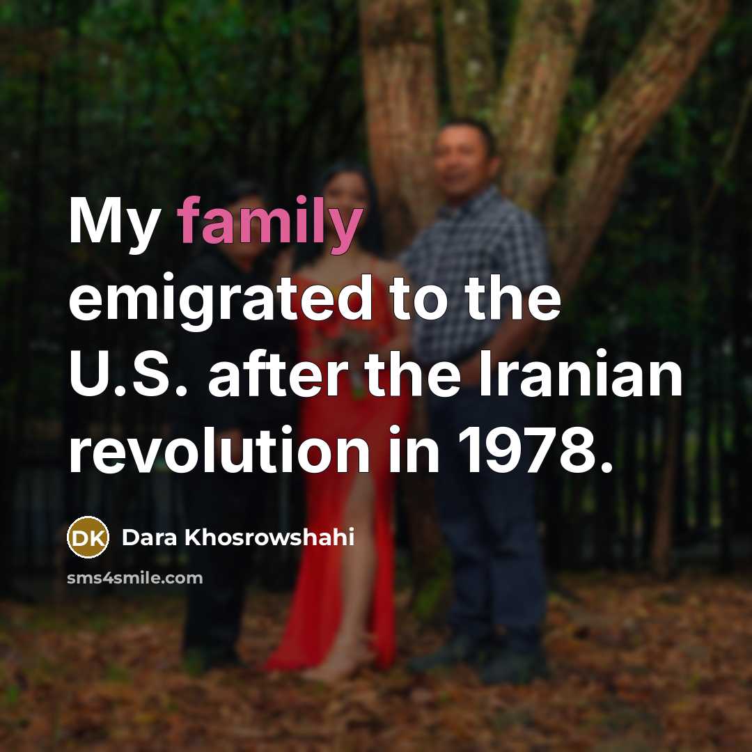 “My family emigrated to the U.S. after the Iranian revolution…” quote by Dara Khosrowshahi