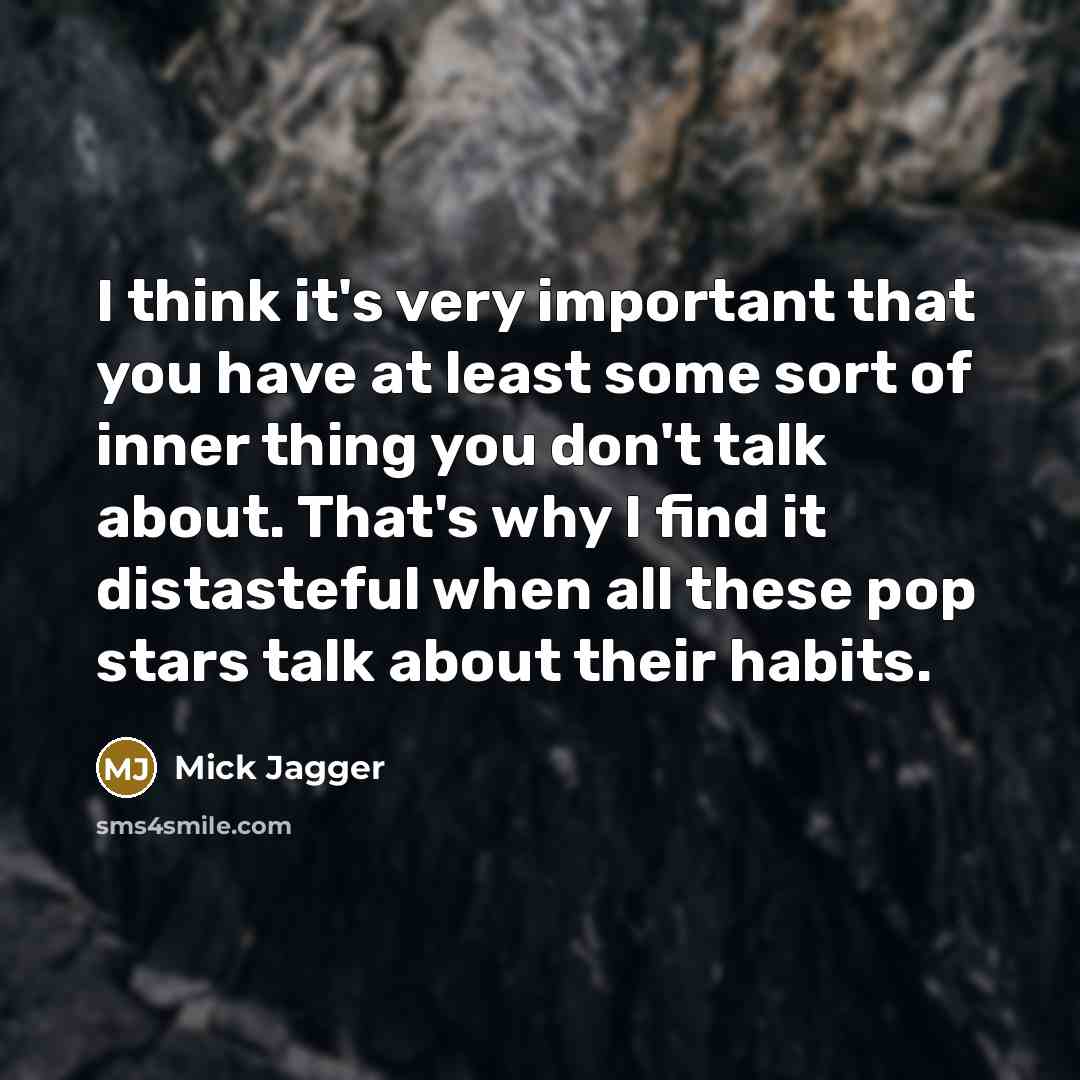 “I think it's very important that you have at least…” quote by Mick Jagger
