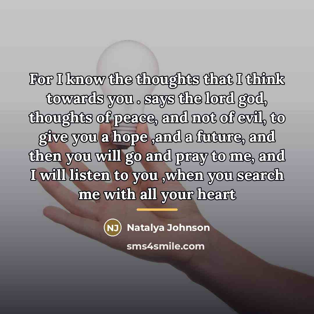 “For I know the thoughts that I think towards you…” quote by Natalya Johnson