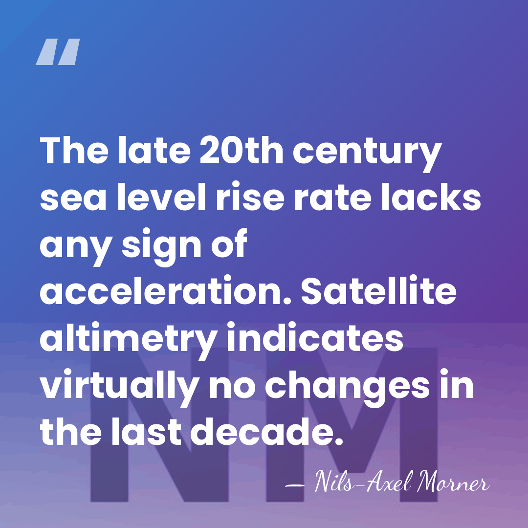 The late 20th century sea level rise rate lacks any sign of&hellip; - Nils-Axel Morner