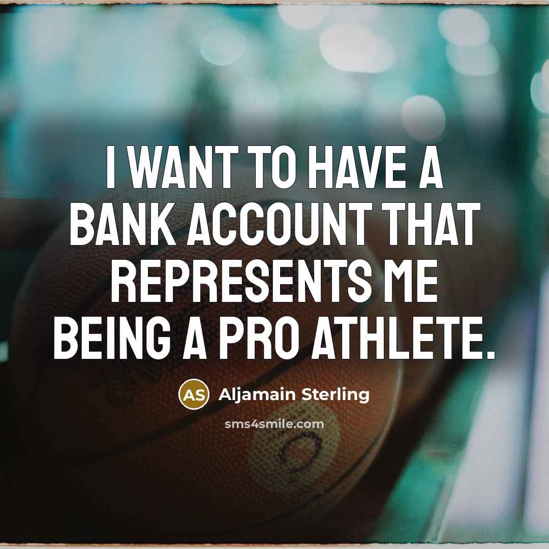 “I want to have a bank account that represents me…” quote by Aljamain Sterling