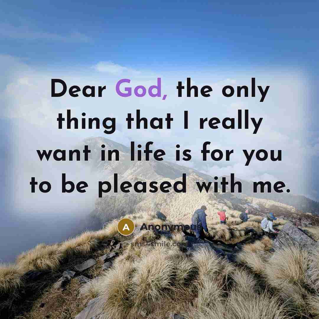 “Dear God, the only thing that I really want in…” quote by Anonymous