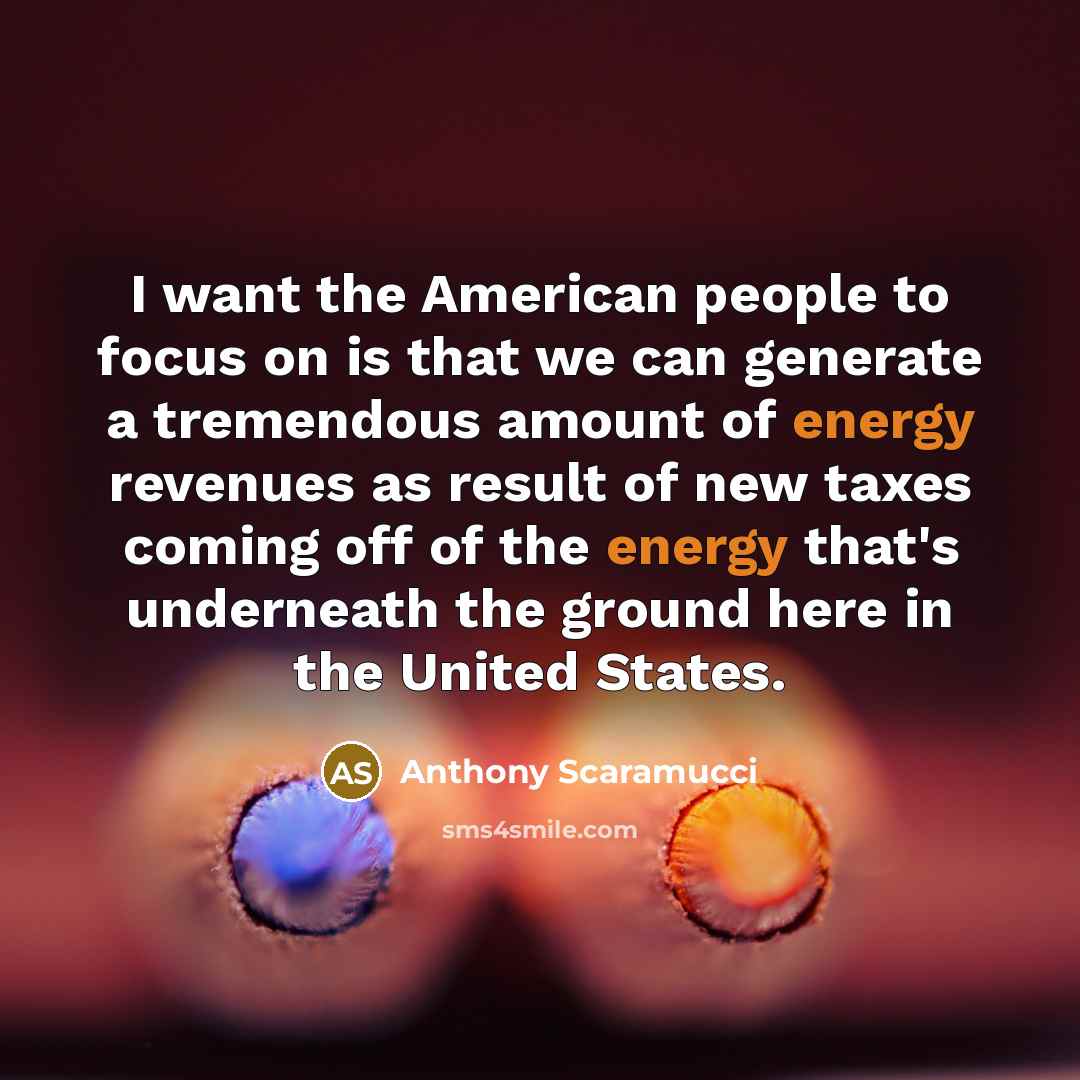 “I want the American people to focus on is that…” quote by Anthony Scaramucci