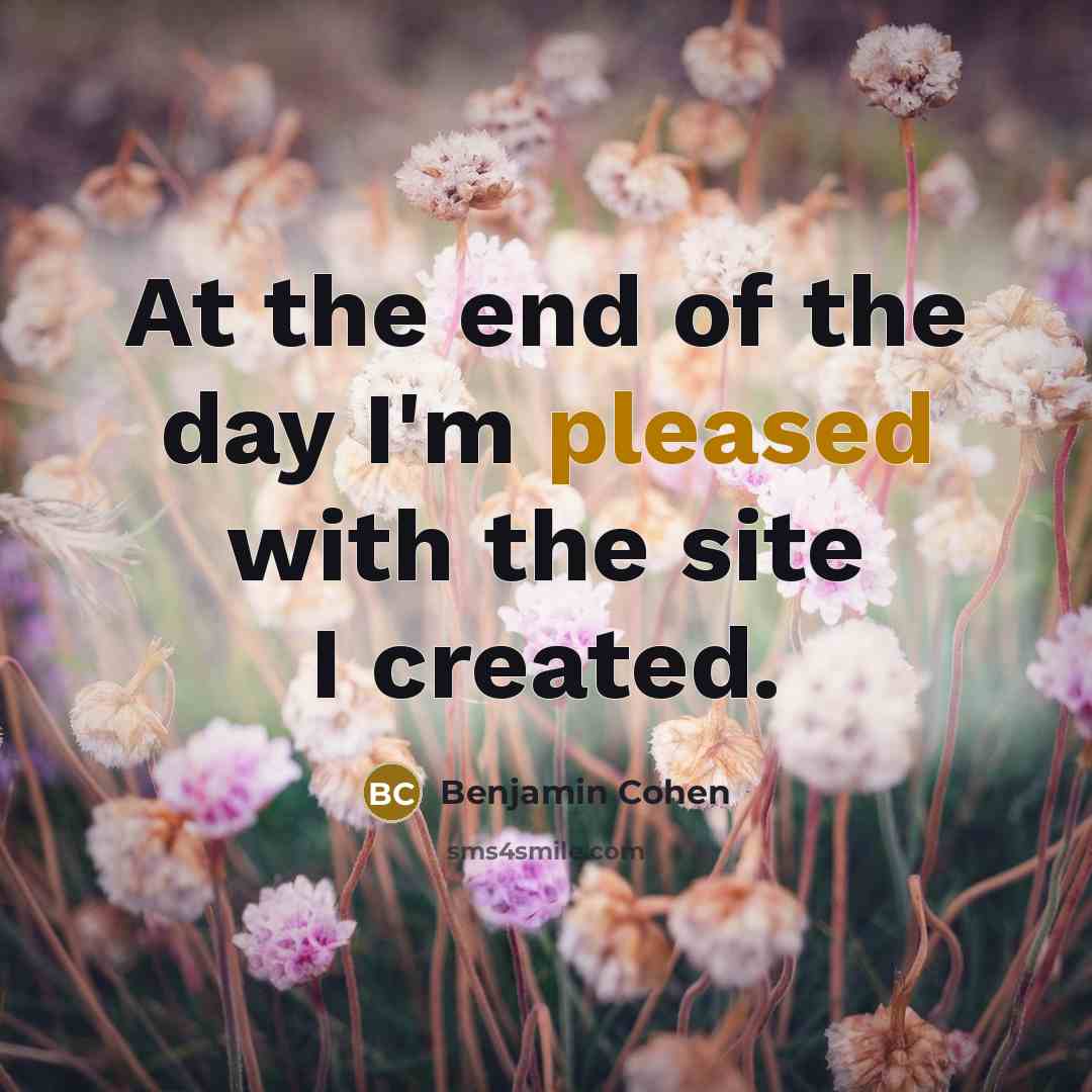 “At the end of the day I'm pleased with the…” quote by Benjamin Cohen