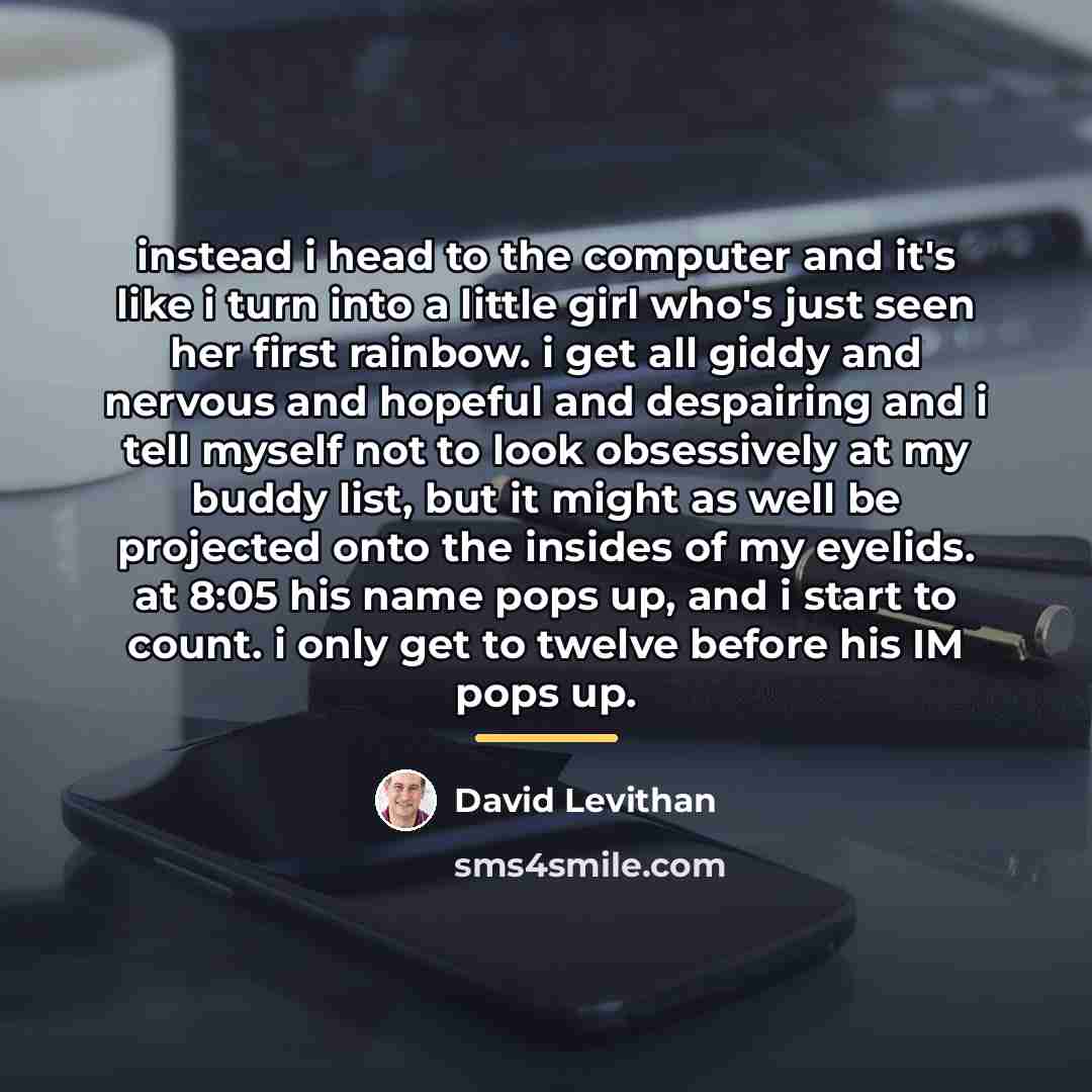 “instead i head to the computer and it's like i…” quote by David Levithan
