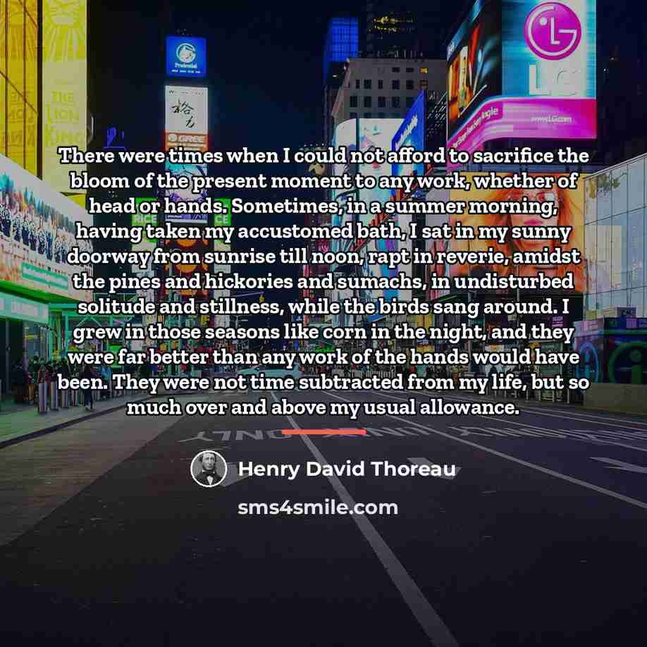 “There were times when I could not afford to sacrifice…” quote by Henry David Thoreau