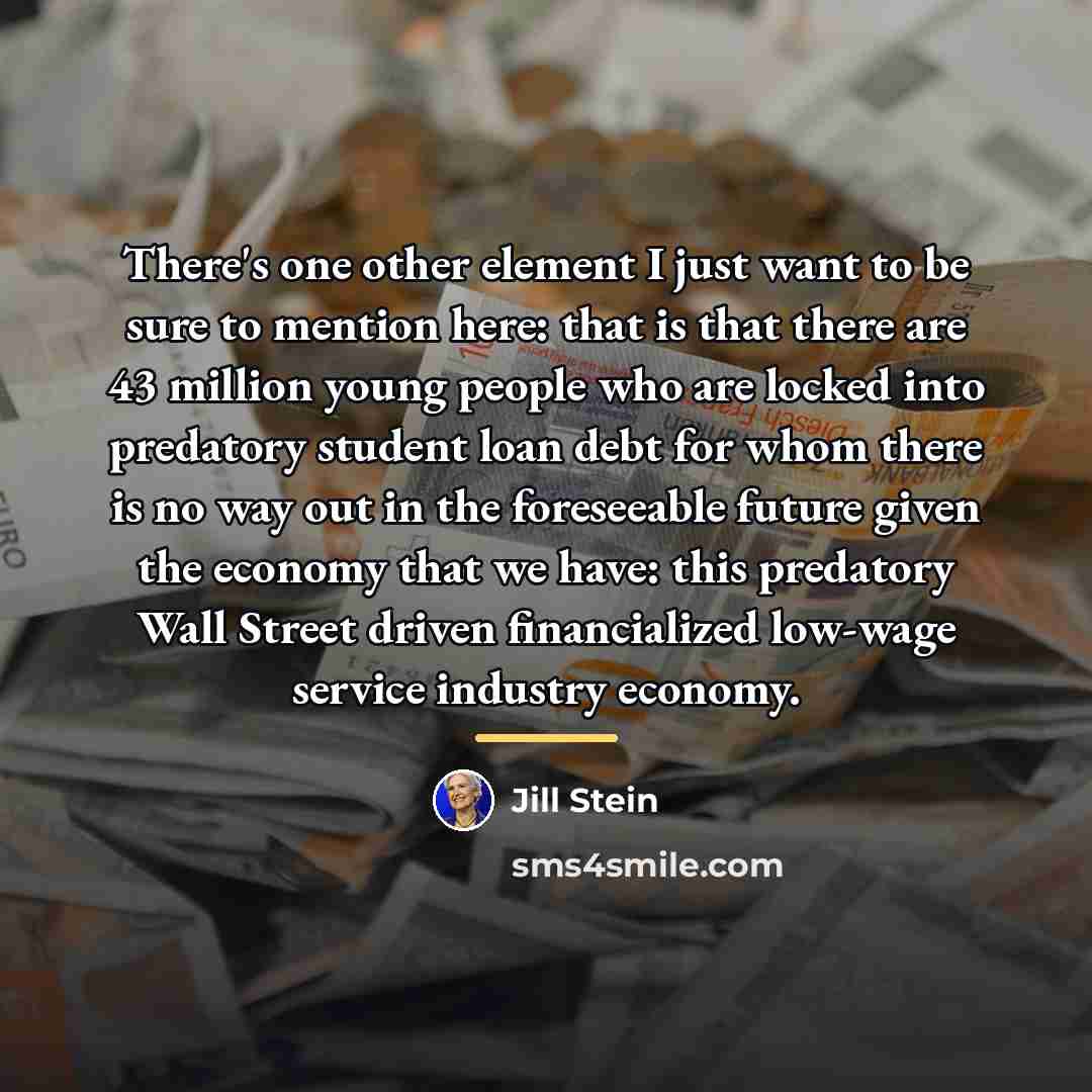 “There's one other element I just want to be sure…” quote by Jill Stein