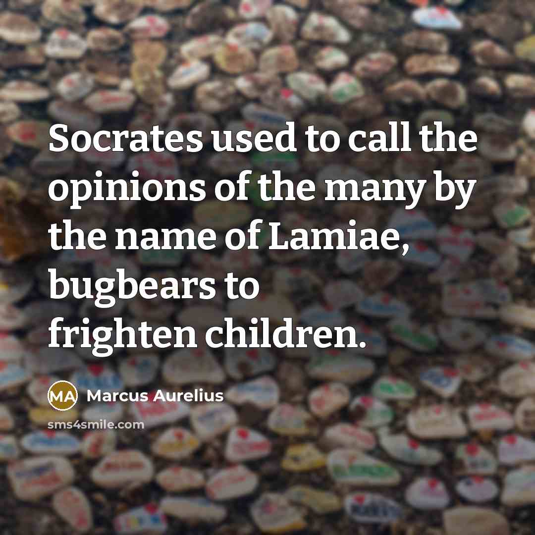 “Socrates used to call the opinions of the many by…” quote by Marcus Aurelius