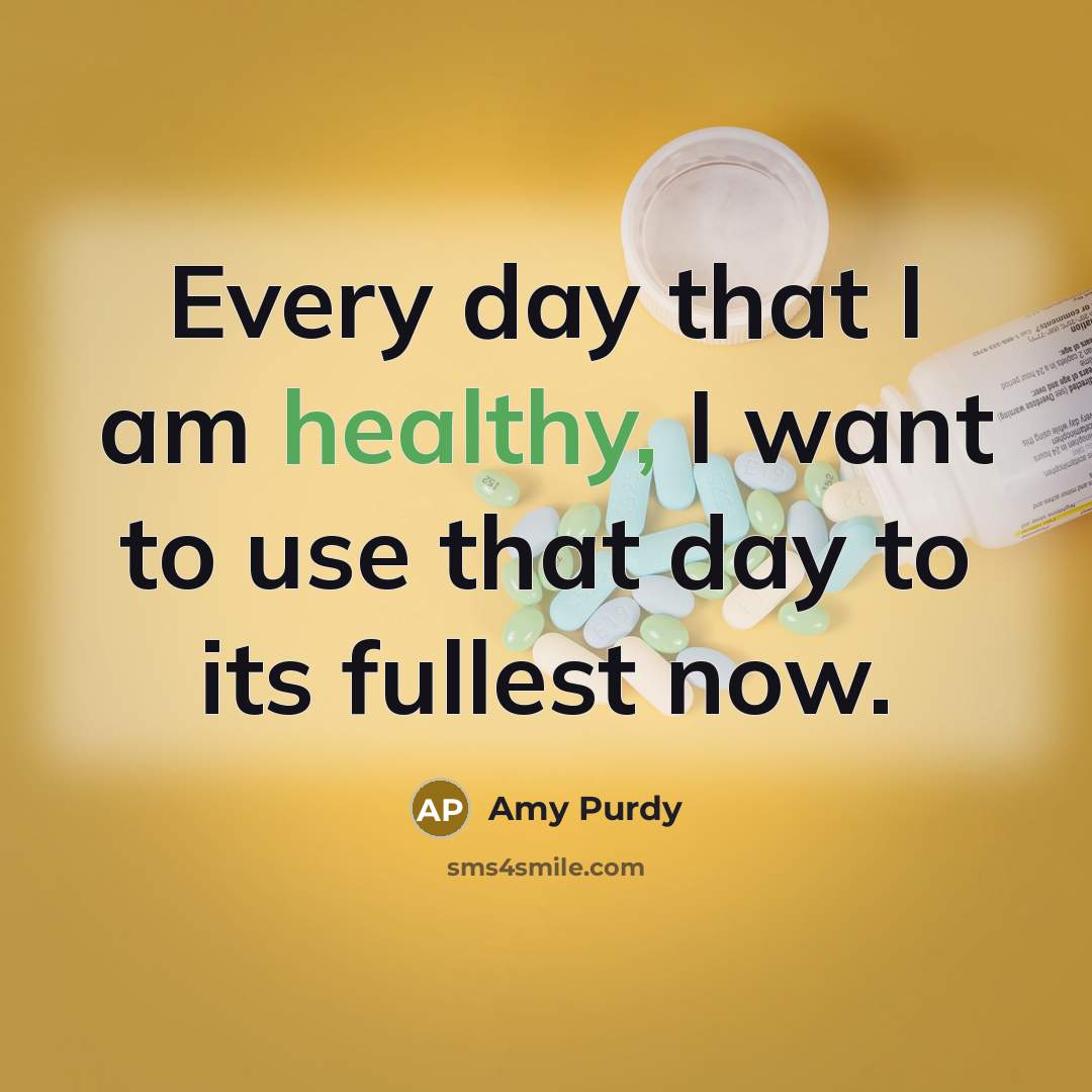“Every day that I am healthy, I want to use…” quote by Amy Purdy