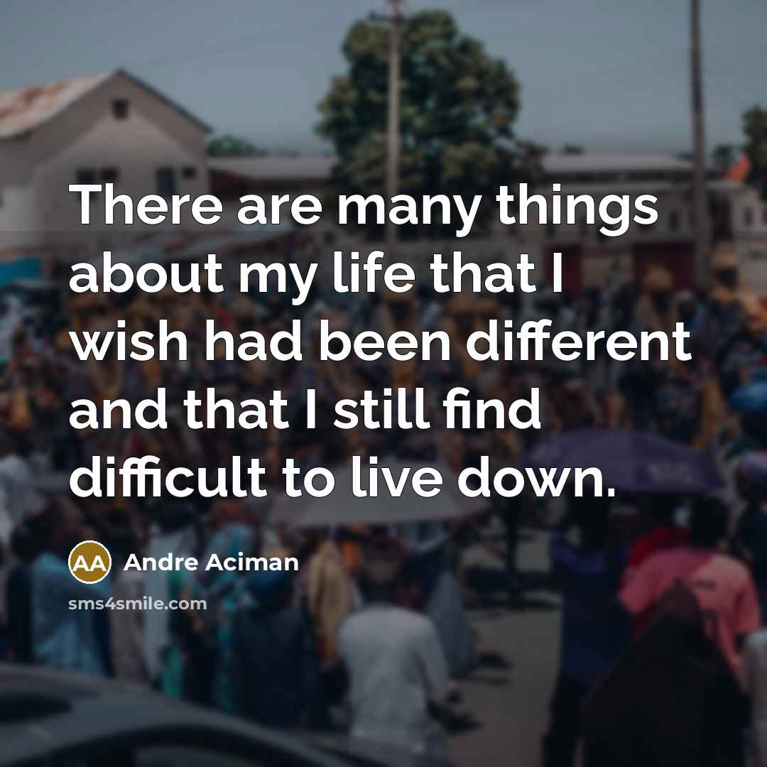 “There are many things about my life that I wish…” quote by Andre Aciman