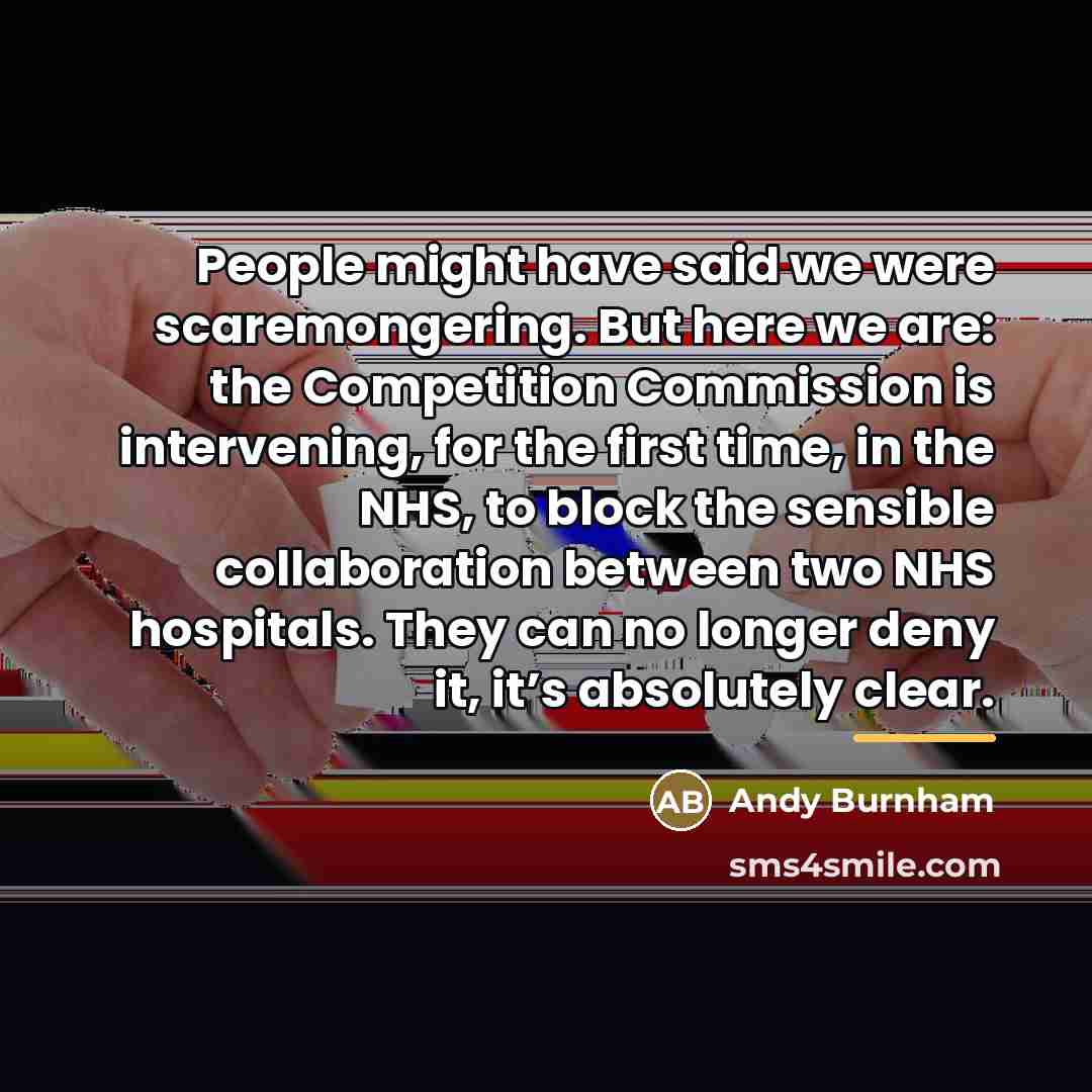 “People might have said we were scaremongering. But here we…” quote by Andy Burnham