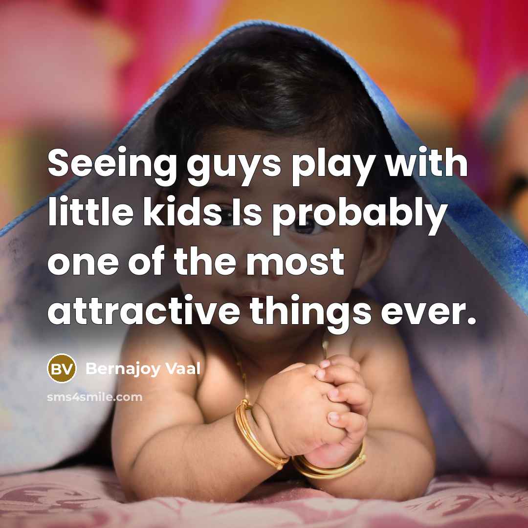 “Seeing guys play with little kids Is probably one of…” quote by Bernajoy Vaal