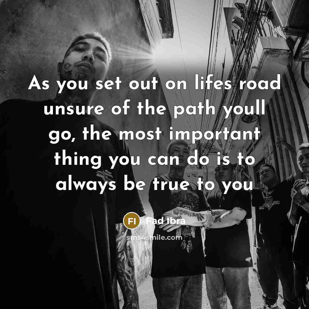 “As you set out on lifes road unsure of the…” quote by Fad Ibra