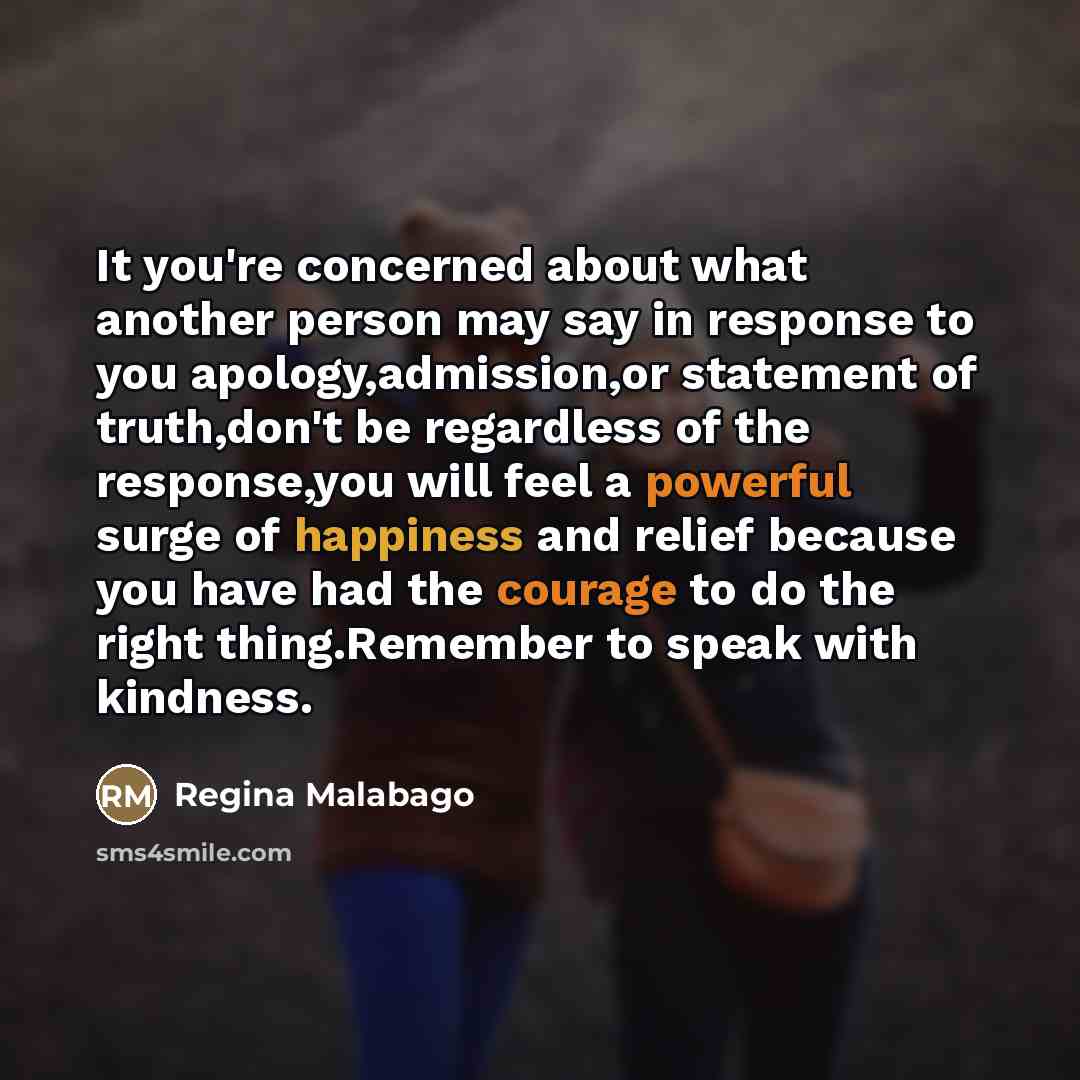 “It you're concerned about what another person may say in…” quote by Regina Malabago