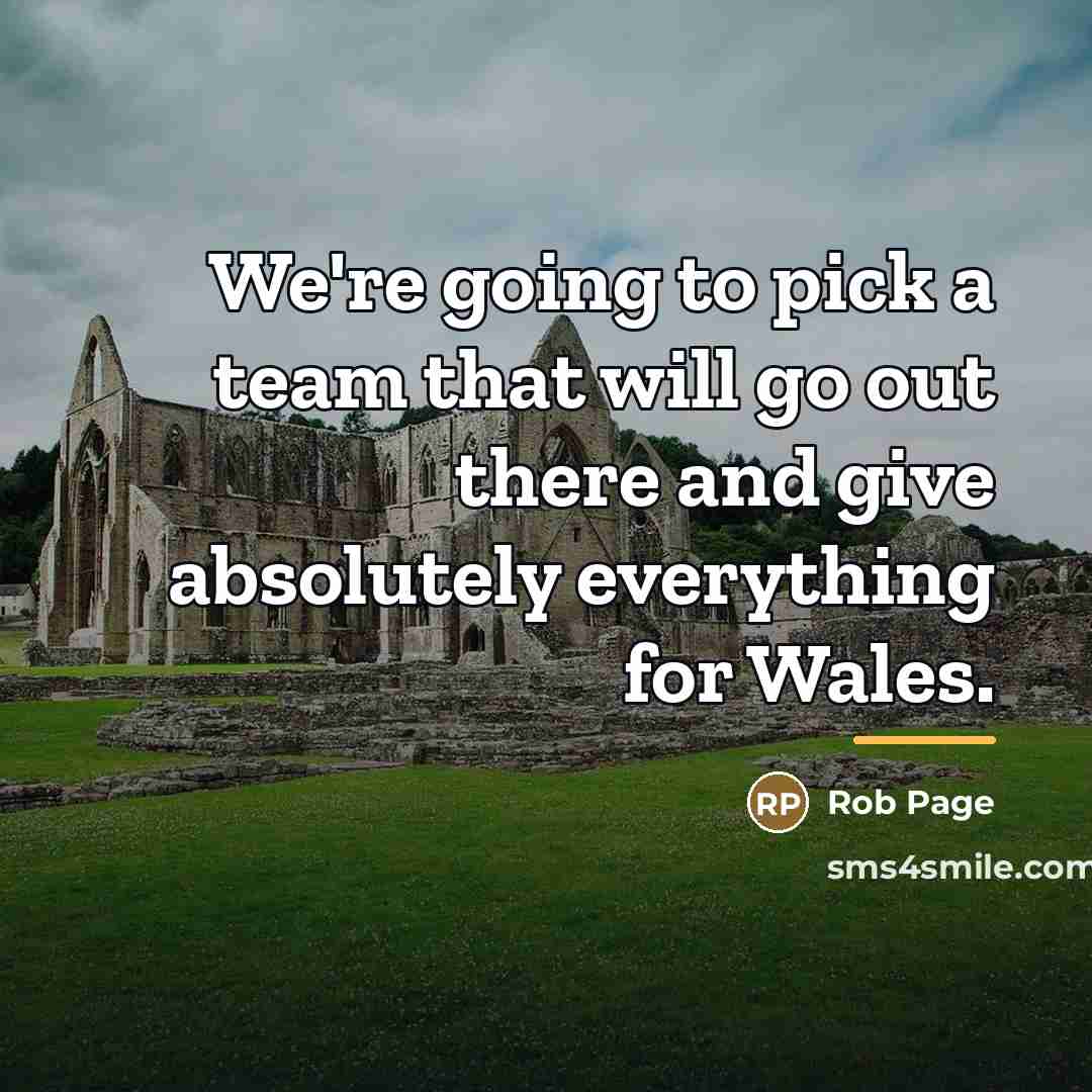 “We're going to pick a team that will go out…” quote by Rob Page