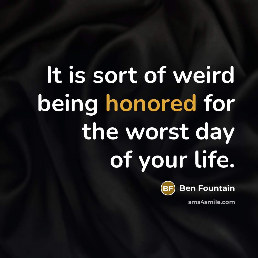 “It is sort of weird being honored for the worst…” quote by Ben Fountain