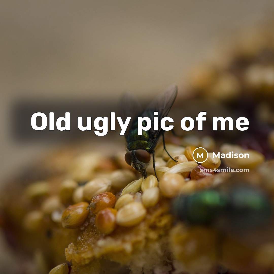 “Old ugly pic of me…” quote by Madison