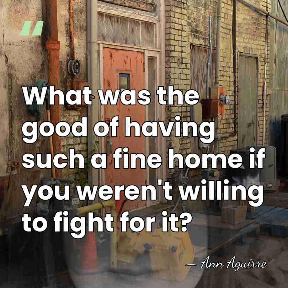 What was the good of having such a fine home if you&hellip; - Ann Aguirre