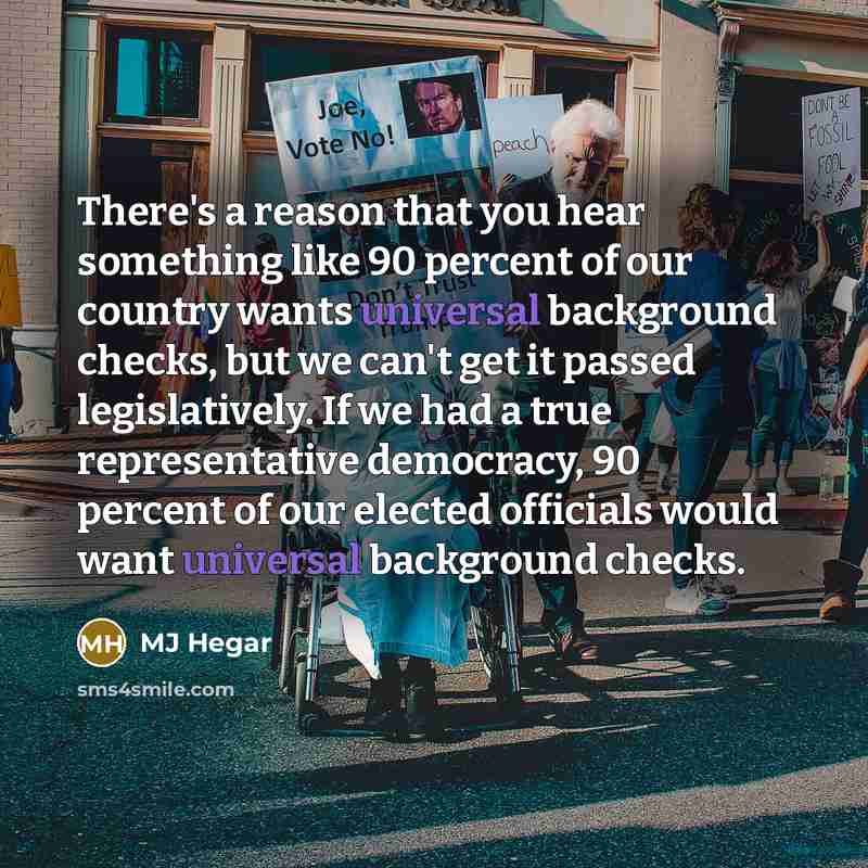 “There's a reason that you hear something like 90 percent…” quote by MJ Hegar