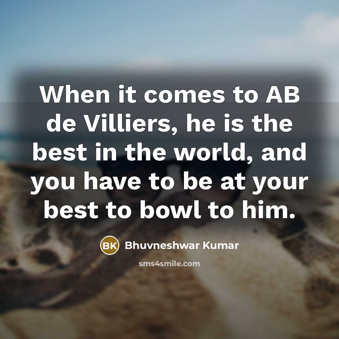 “When it comes to AB de Villiers, he is the…” quote by Bhuvneshwar Kumar