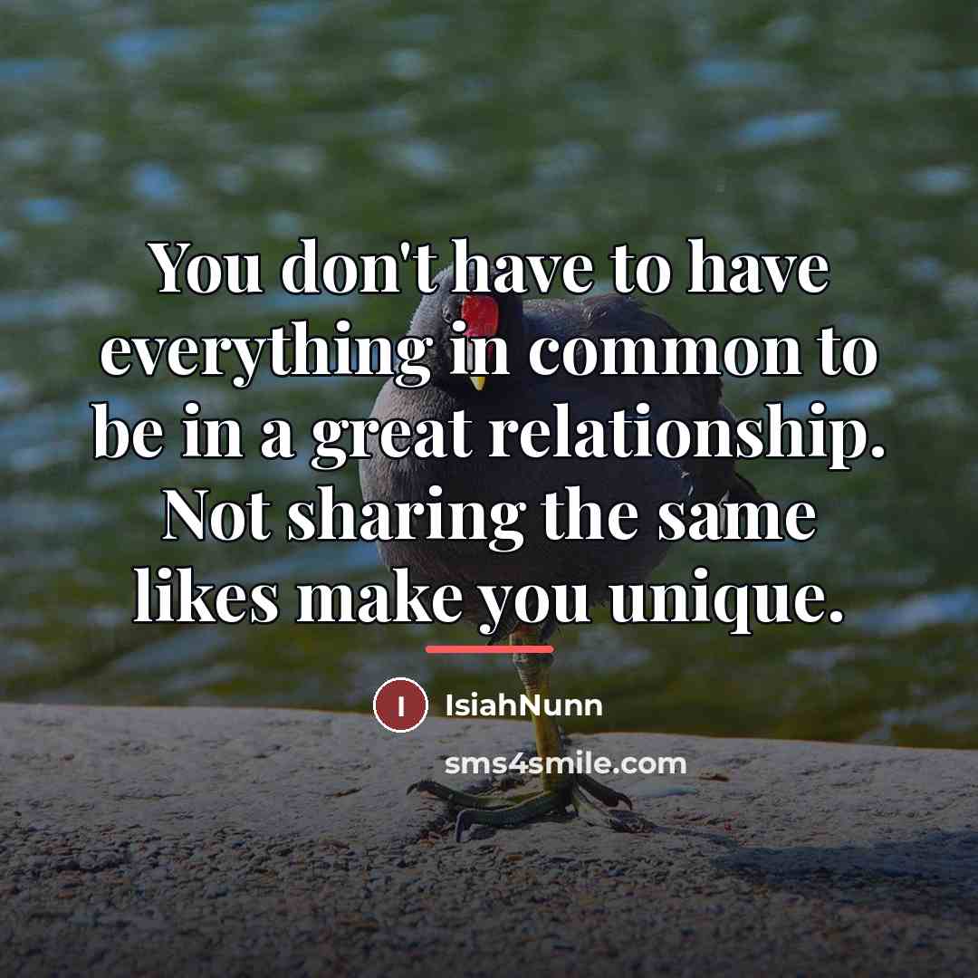 “You don't have to have everything in common to be…” quote by Isiahnunn