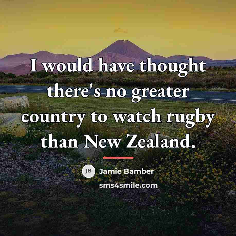 “I would have thought there's no greater country to watch…” quote by Jamie Bamber