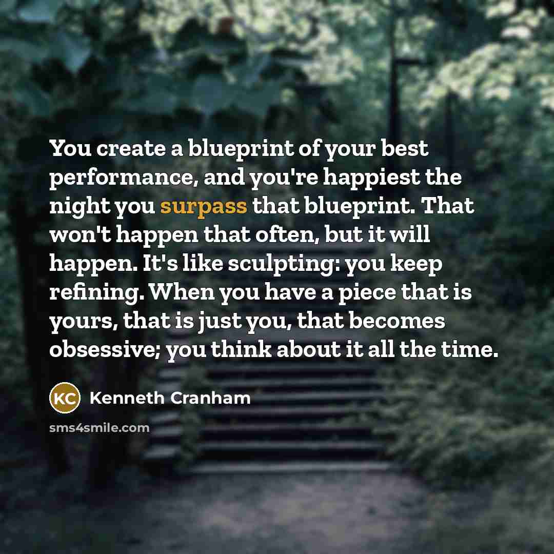“You create a blueprint of your best performance, and you're…” quote by Kenneth Cranham