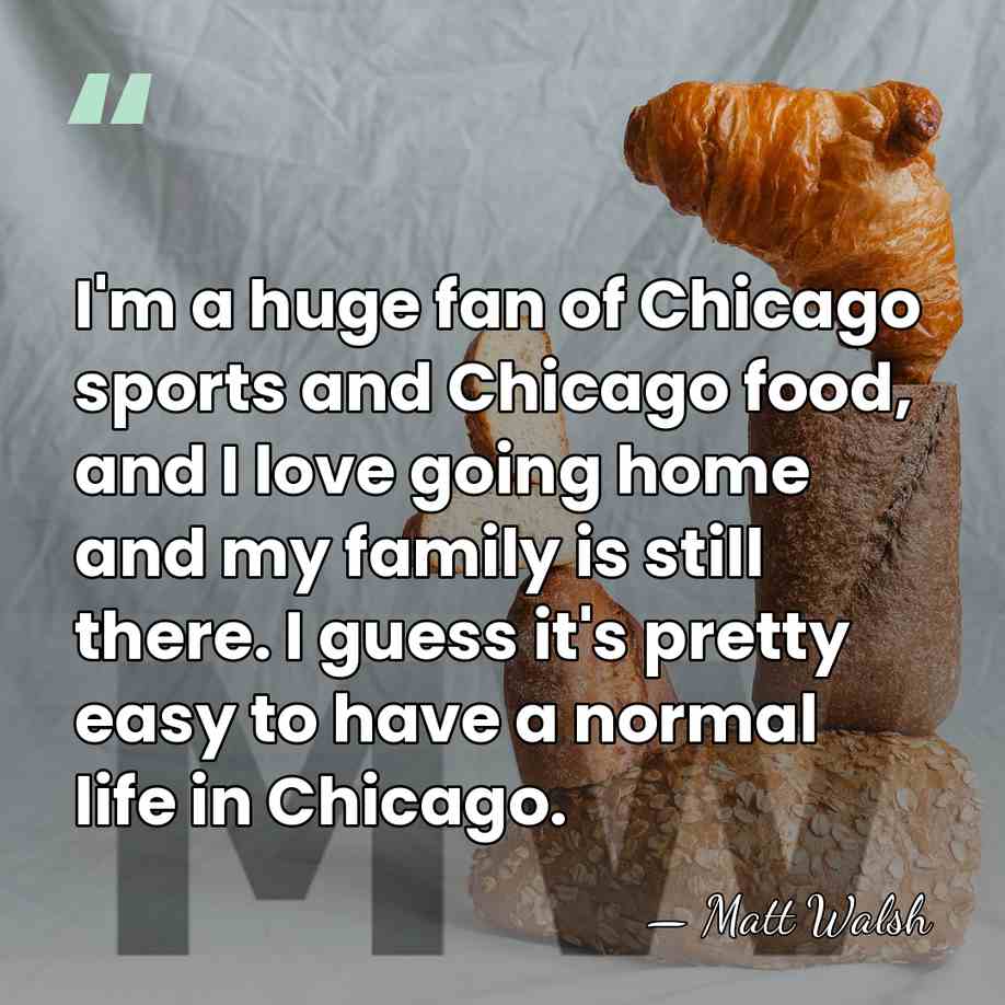 I'm a huge fan of Chicago sports and Chicago food, and I&hellip; - Matt Walsh