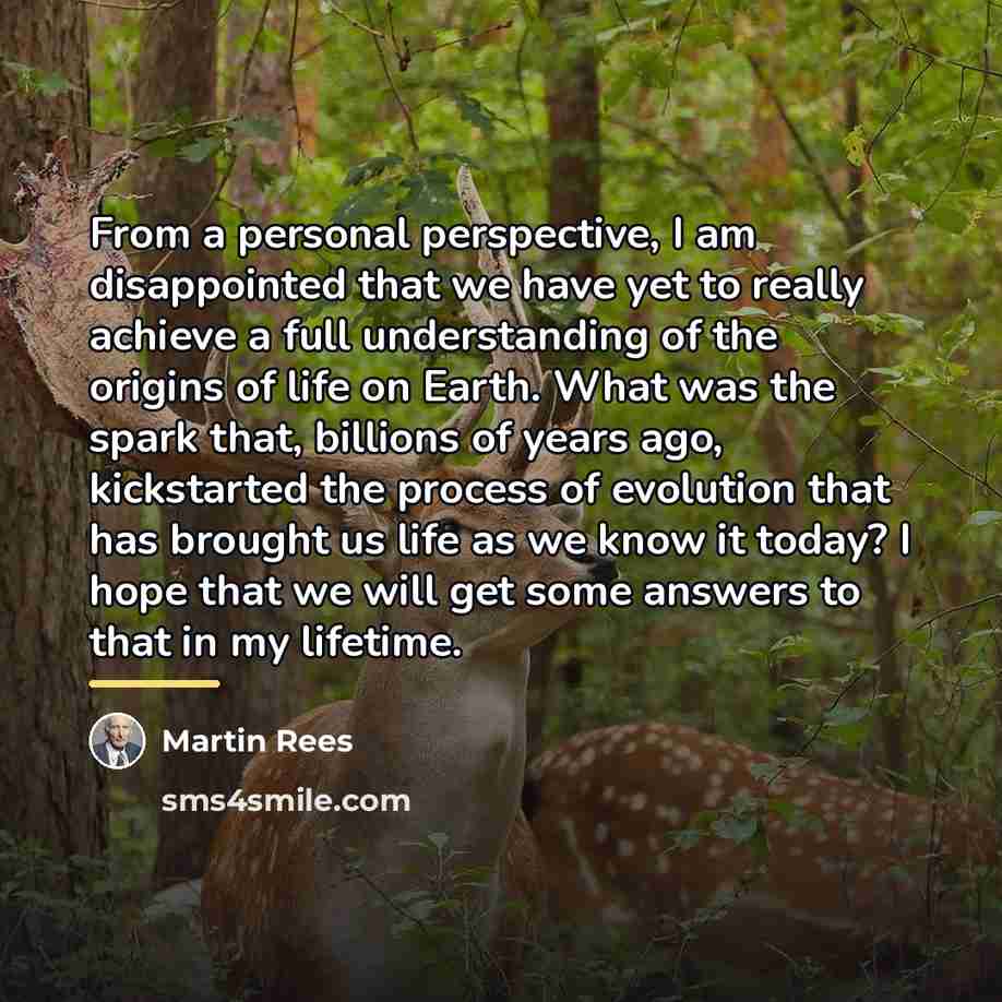 “From a personal perspective, I am disappointed that we have…” quote by Martin Rees