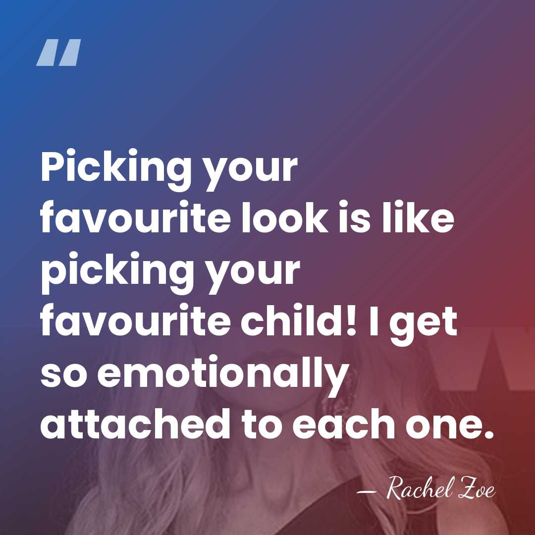 Picking your favourite look is like picking your favourite child! I get&hellip; - Rachel Zoe