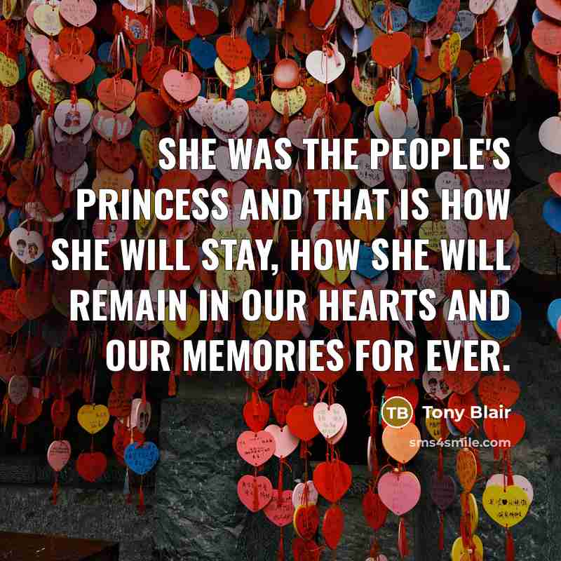 “She was the people's princess and that is how she…” quote by Tony Blair