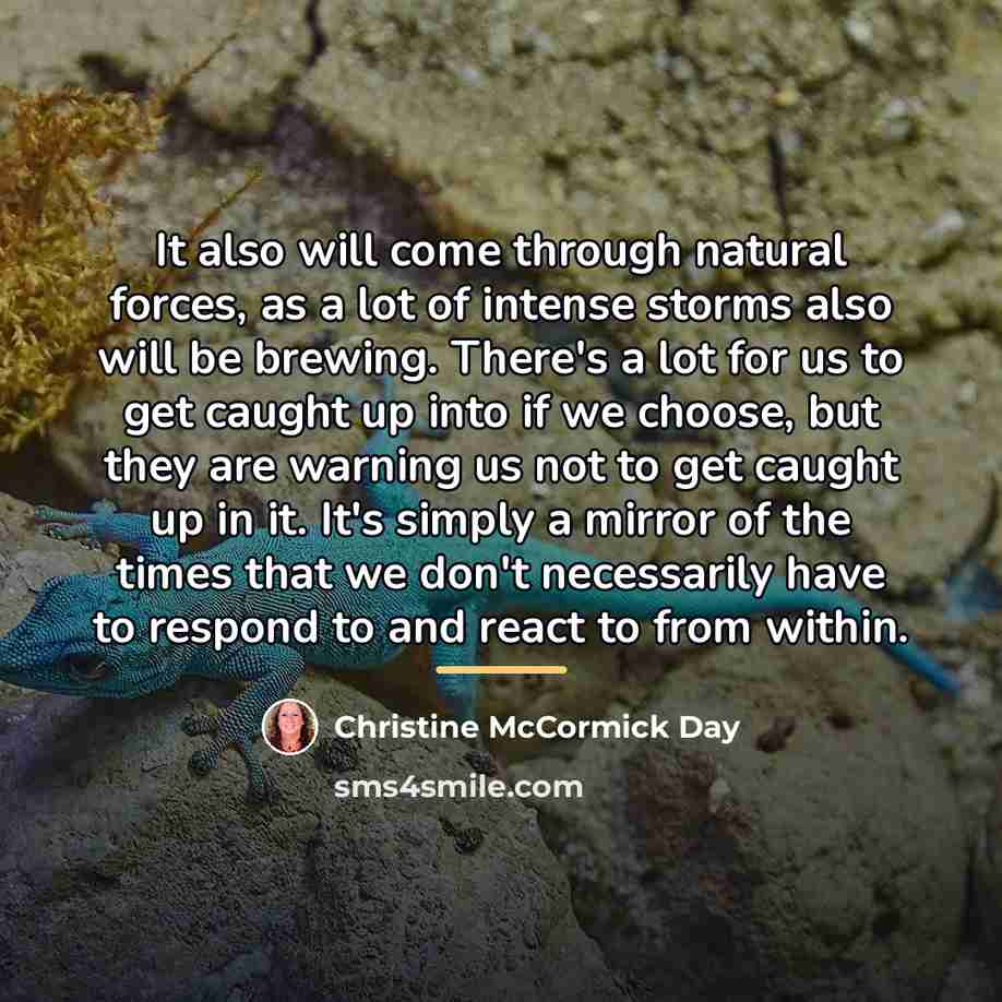 “It also will come through natural forces, as a lot…” quote by Christine McCormick Day