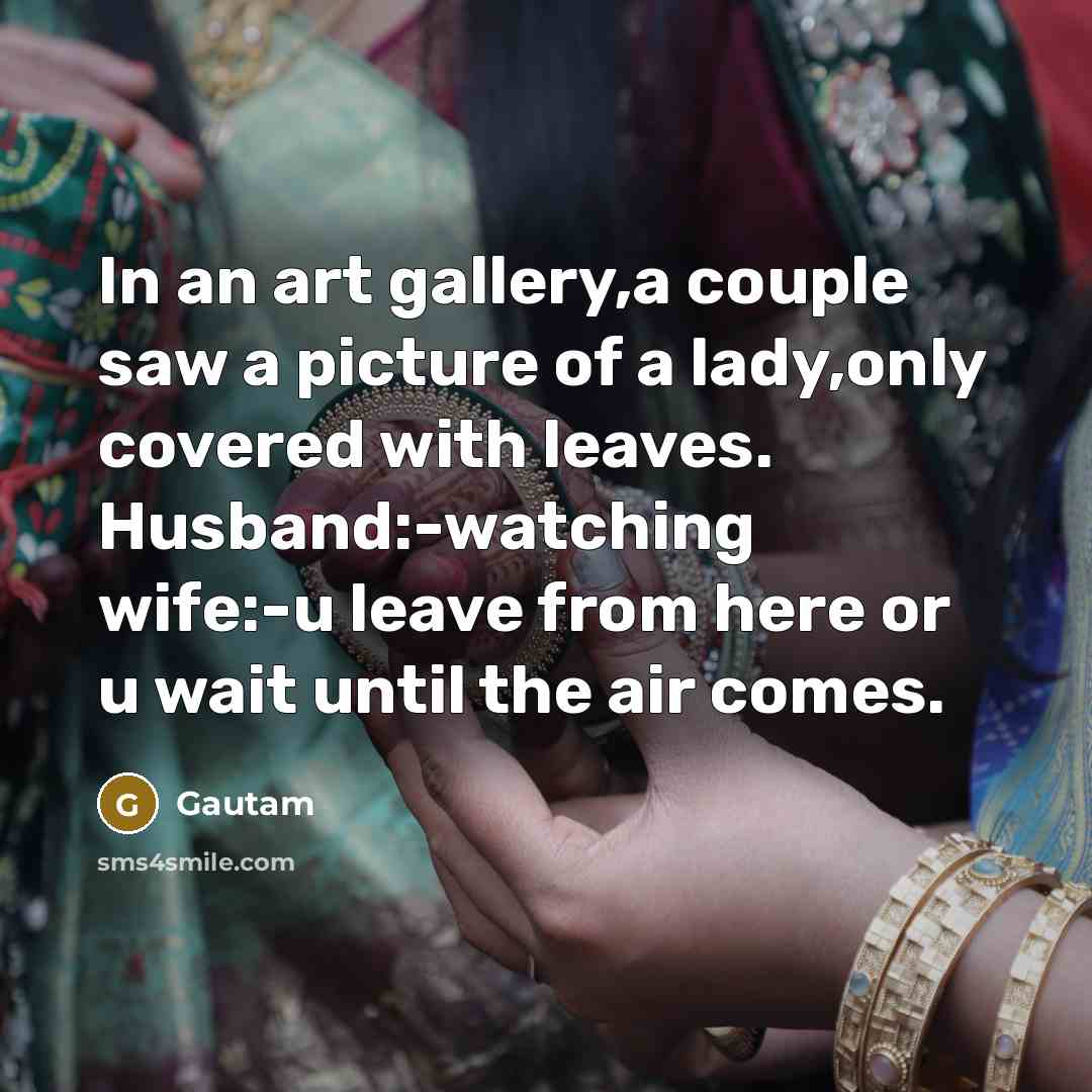 “In an art gallery,a couple saw a picture of a…” quote by Gautam