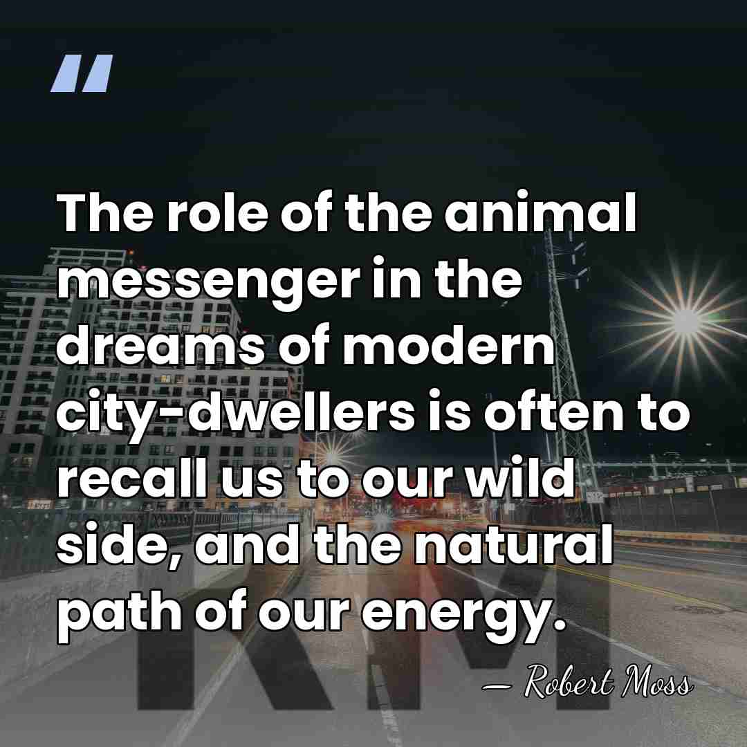 The role of the animal messenger in the dreams of modern city-dwellers&hellip; - Robert Moss