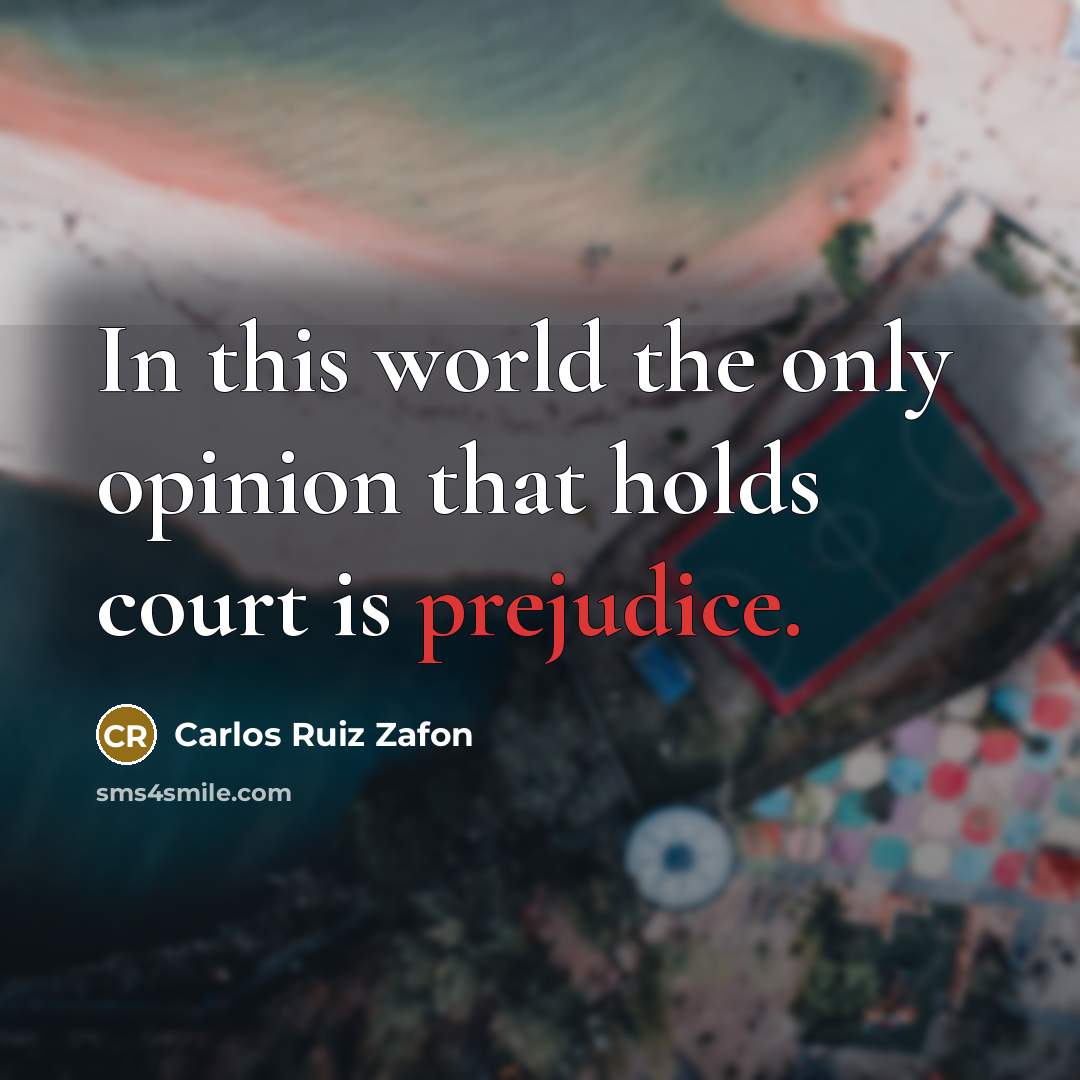 “In this world the only opinion that holds court is…” quote by Carlos Ruiz Zafon