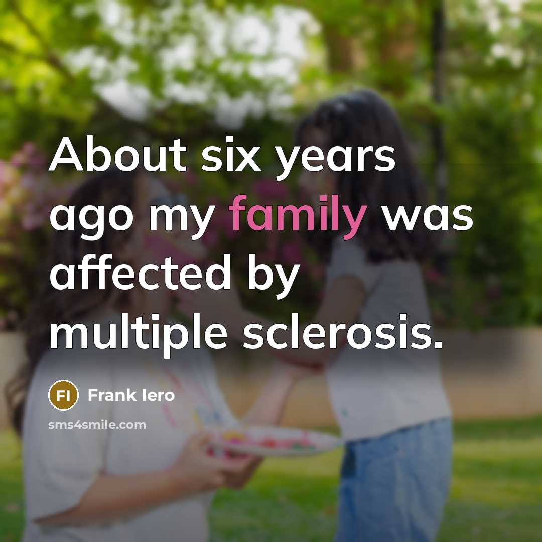 “About six years ago my family was affected by multiple…” quote by Frank Iero