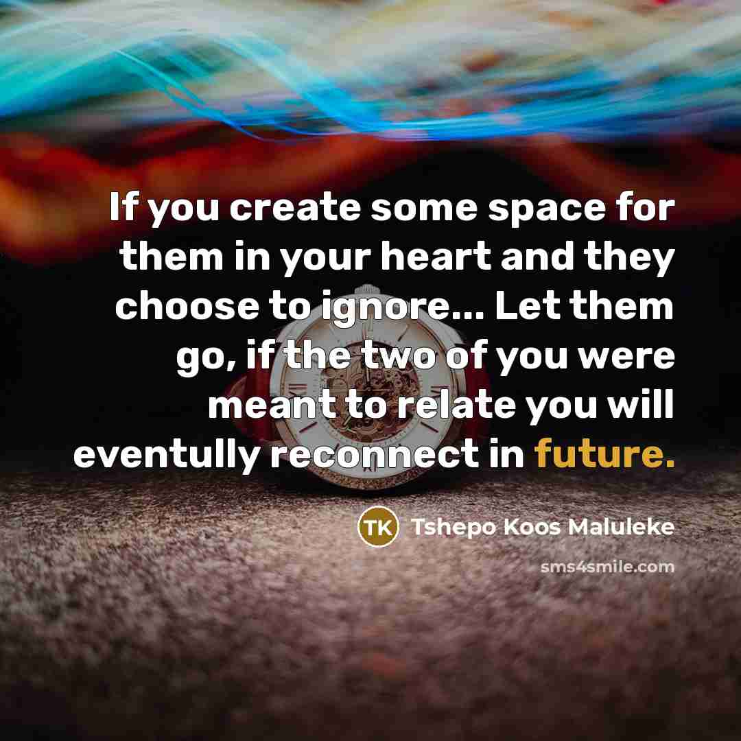 “If you create some space for them in your heart…” quote by Tshepo Koos Maluleke
