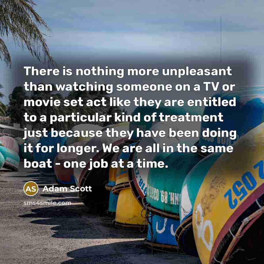 “There is nothing more unpleasant than watching someone on a…” quote by Adam Scott