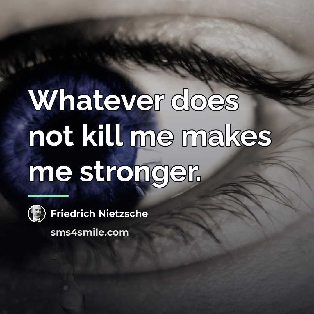“Whatever does not kill me makes me stronger.…” quote by Friedrich Nietzsche