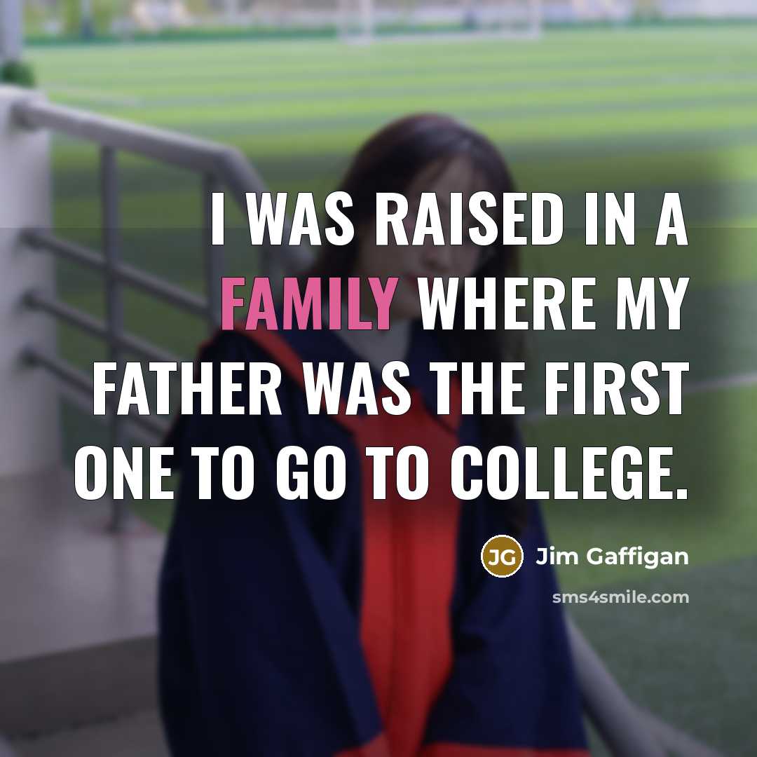 “I was raised in a family where my father was…” quote by Jim Gaffigan