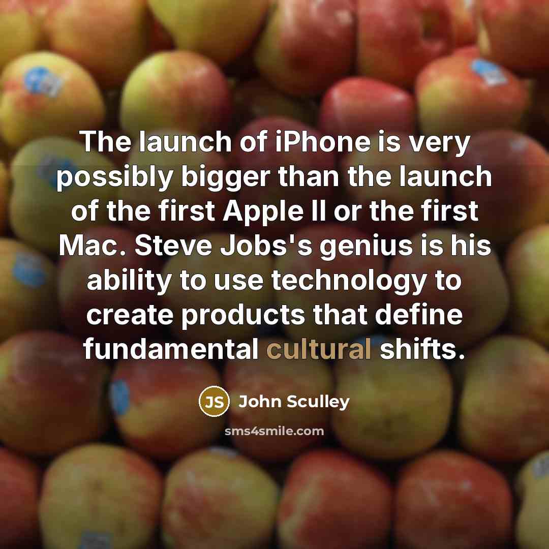 “The launch of iPhone is very possibly bigger than the…” quote by John Sculley