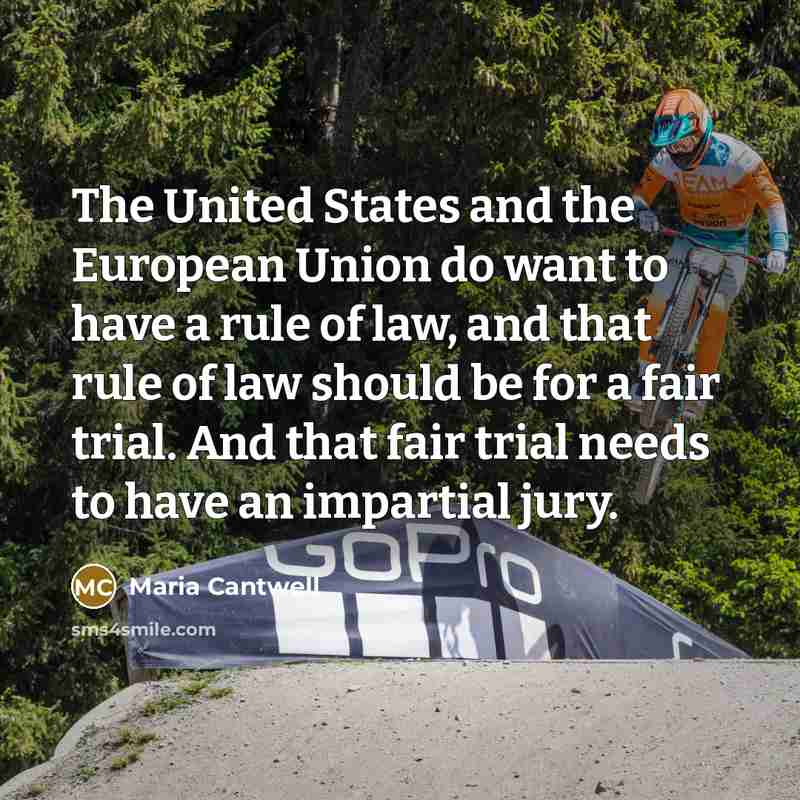 “The United States and the European Union do want to…” quote by Maria Cantwell