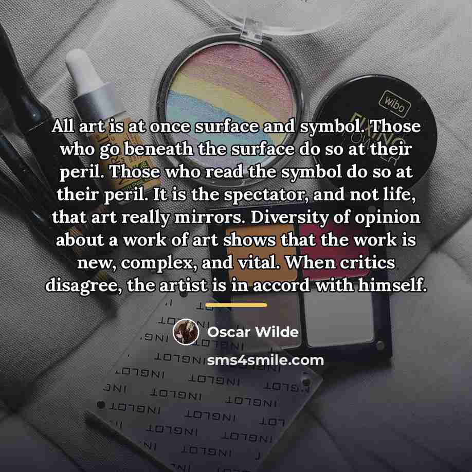 “All art is at once surface and symbol. Those who…” quote by Oscar Wilde