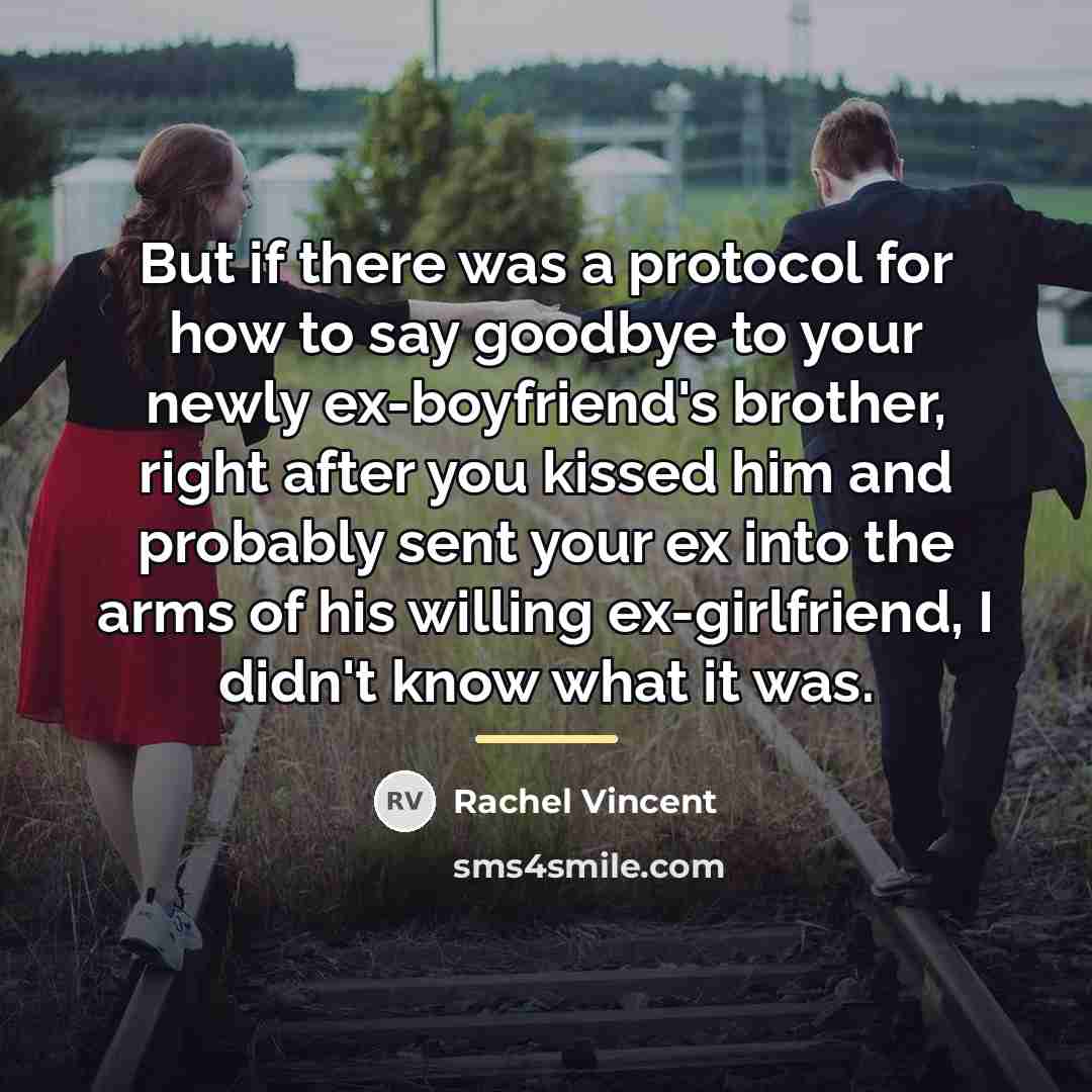 “But if there was a protocol for how to say…” quote by Rachel Vincent