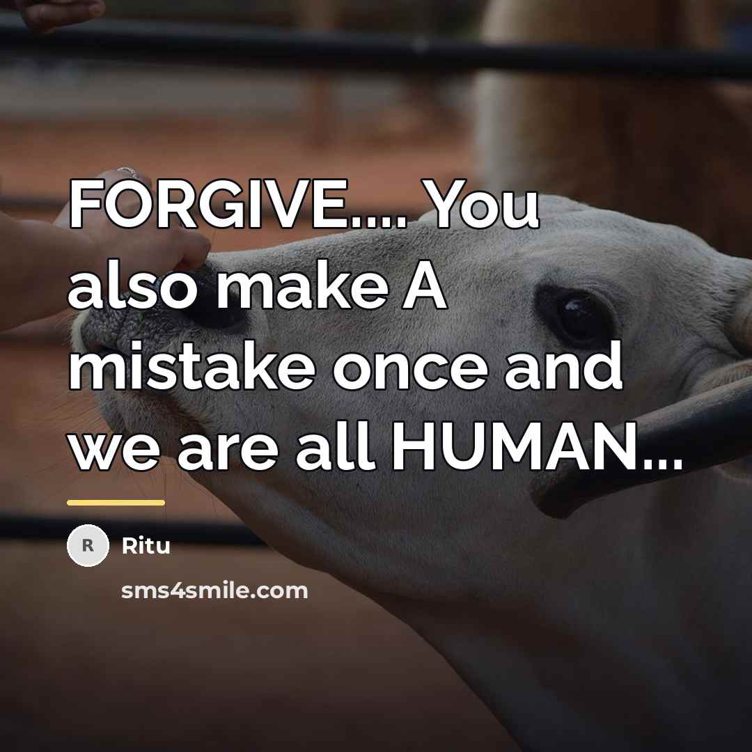 “FORGIVE.... You also make A mistake once and we are…” quote by Ritu